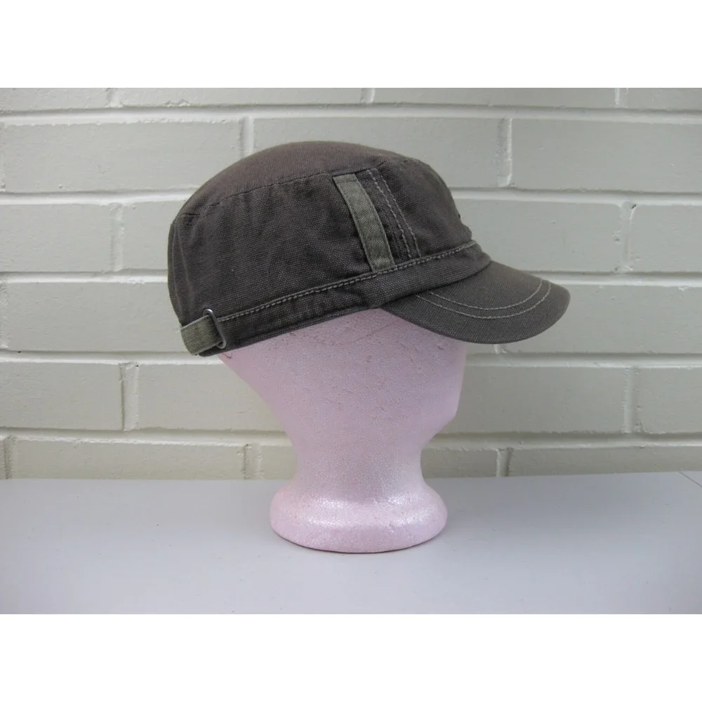 Harley Davidson Canvas Cadet Cap Short Bill Baseball Hat Adjustable Strapback